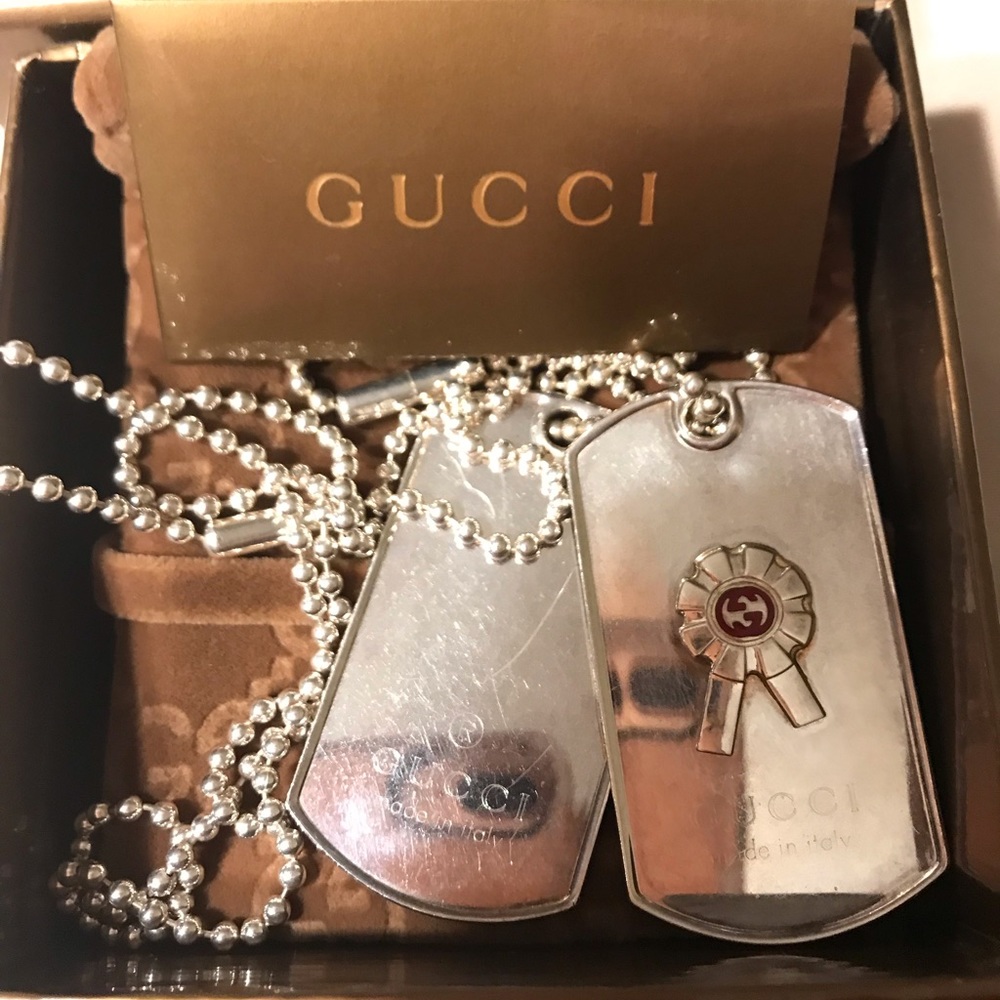 Authentic GUCCI Limited Edition Dog Tag BUNDLE